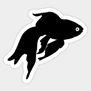 Goldfish Black White 1 Sticker